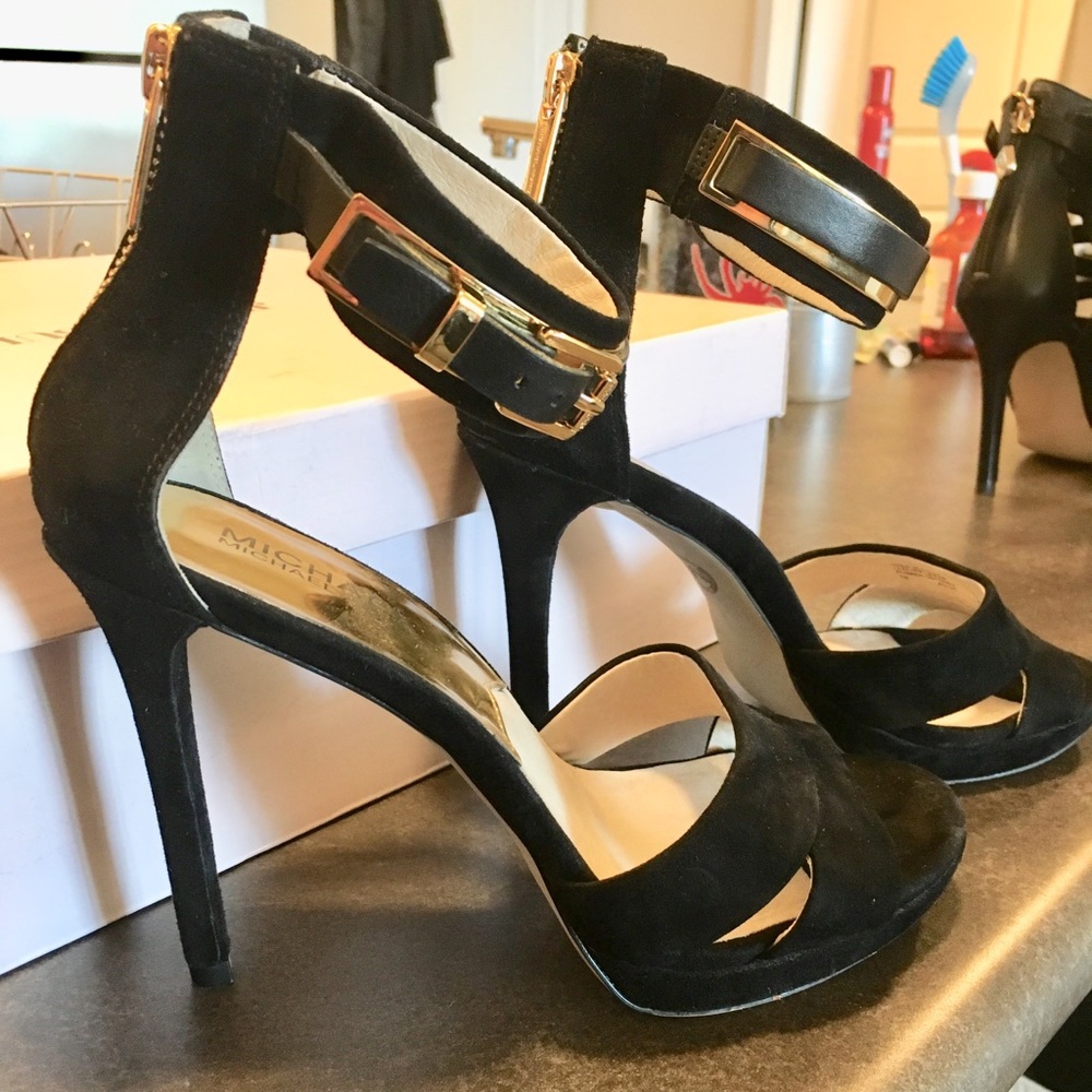 Michael Kors Black Suede Heels